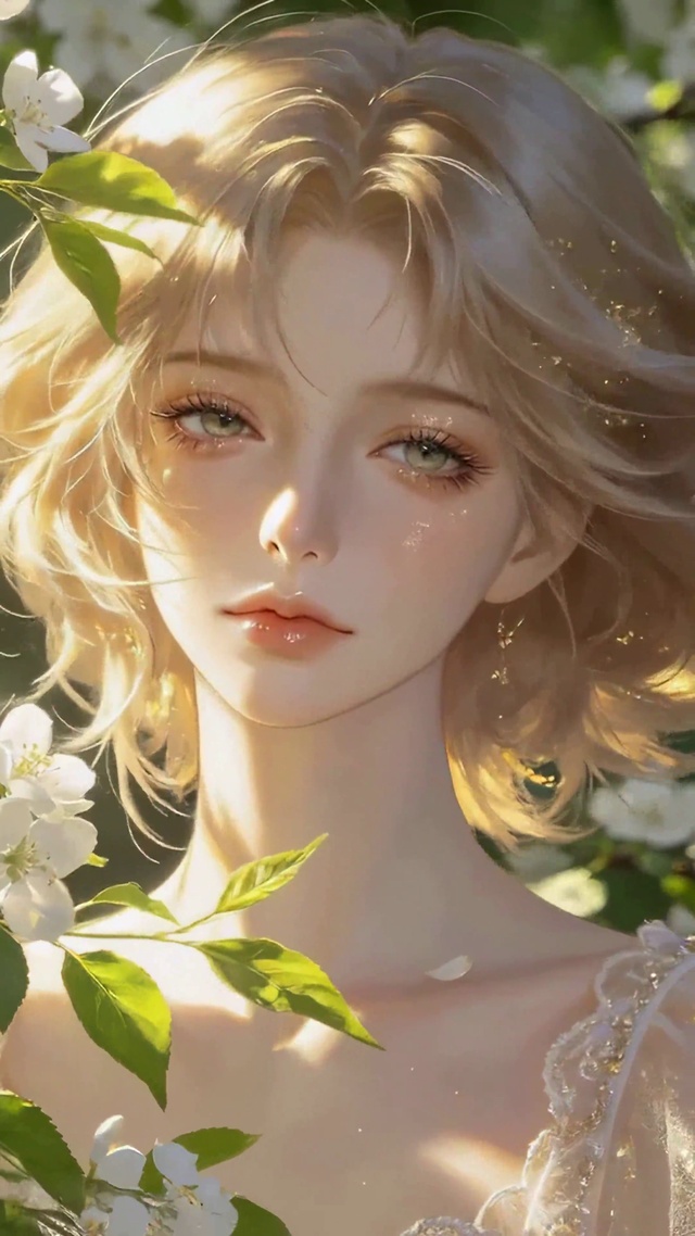 春日樱花下的温柔美少女