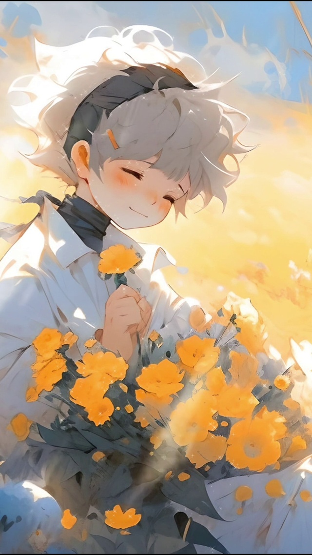 捧花男孩
