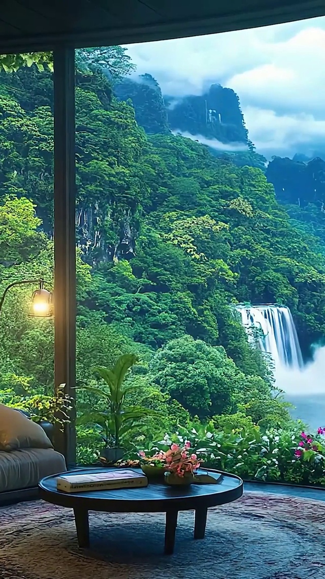 窗外绿景