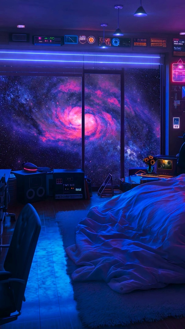 科幻太空船舱房间