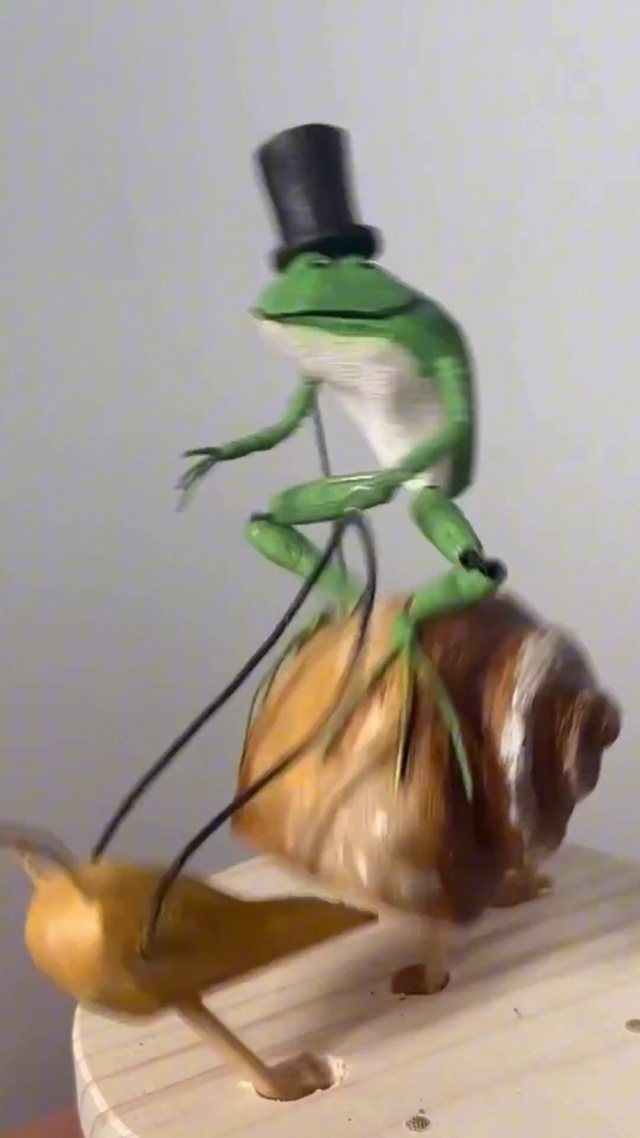 “青蛙骑蜗牛”