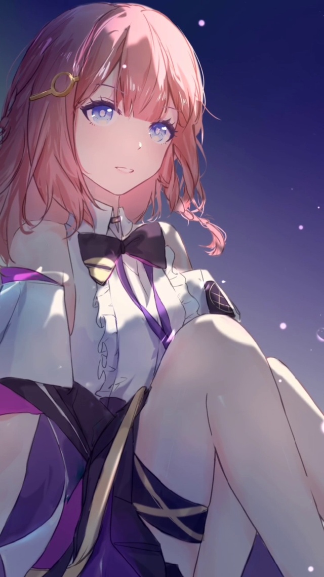 夜晚星空下的女孩