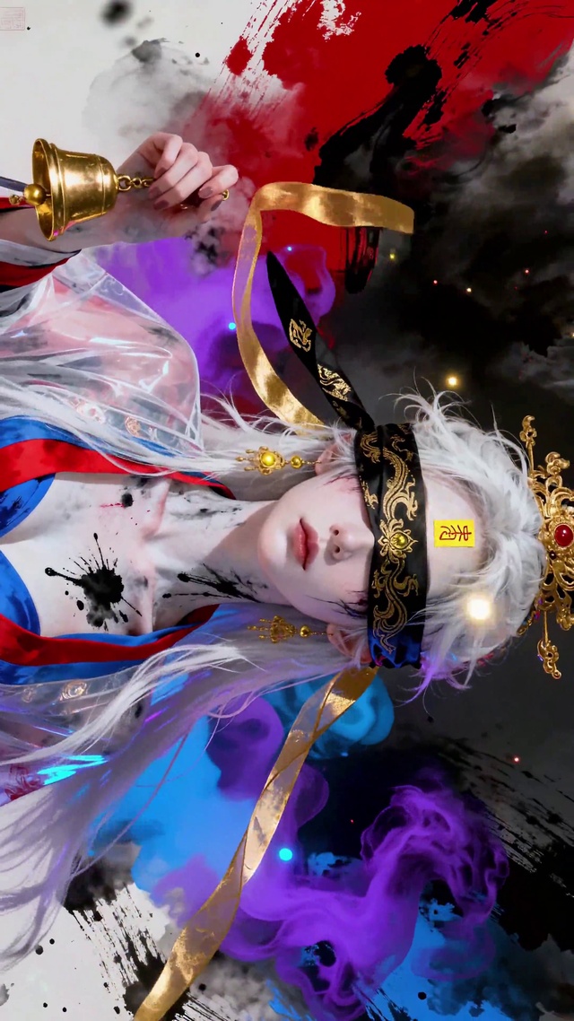 水墨古风绝响铃铛蒙眼御姐