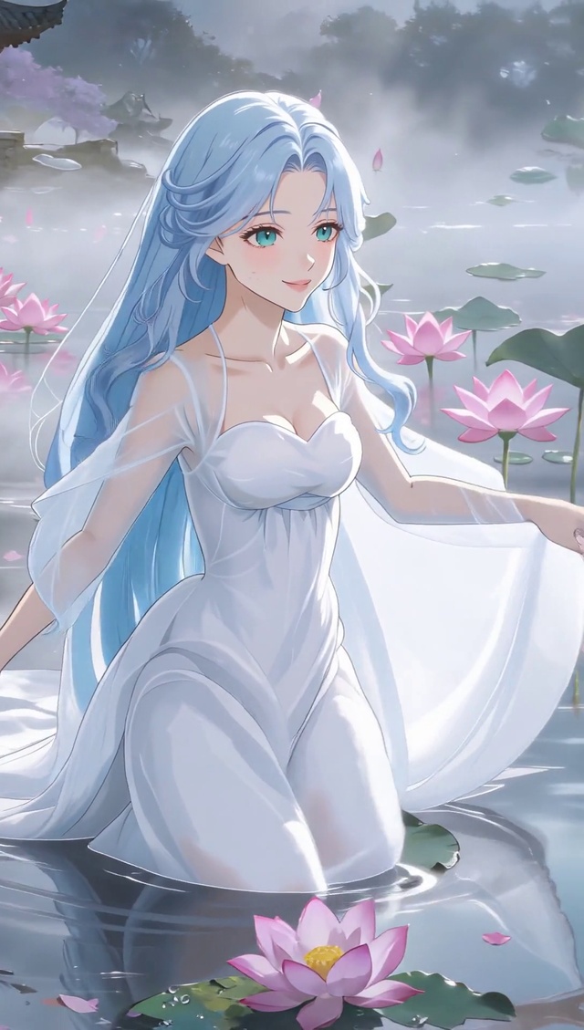 荷塘少女
