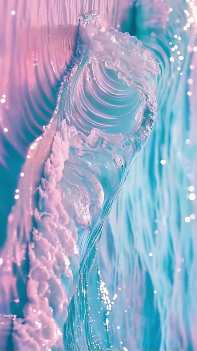 治愈梦幻粉色海洋4K