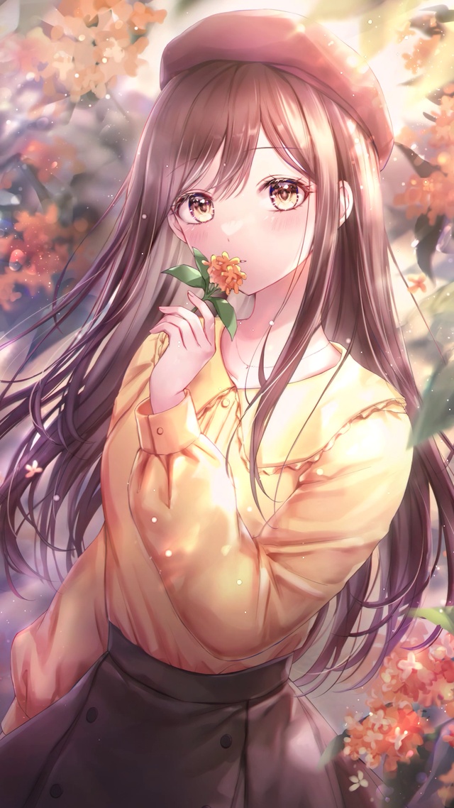唯美花丛少女