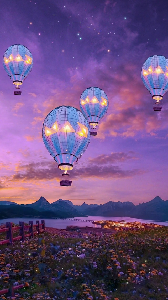 爆款夜景热气球