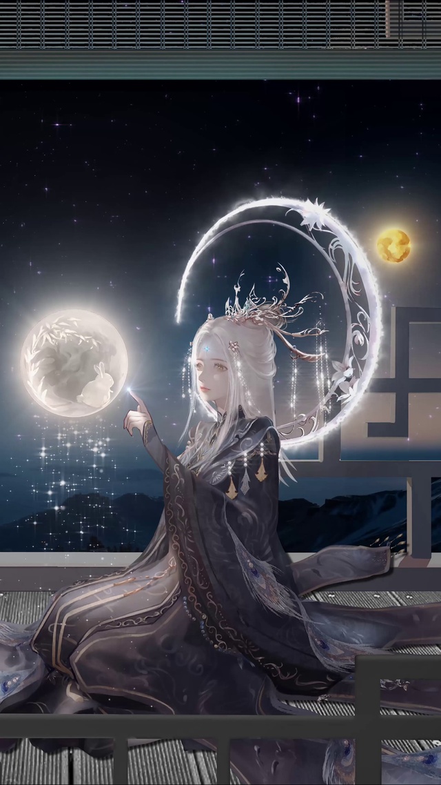 唯美治愈国风中秋嫦娥玉兔