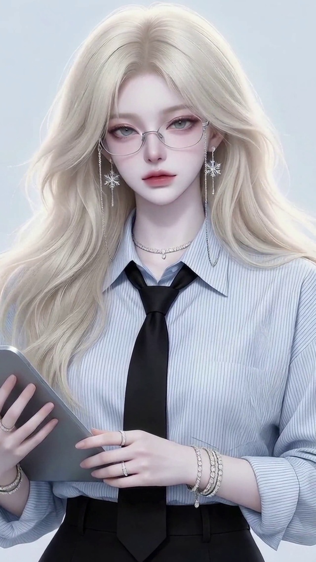 金发OL少女