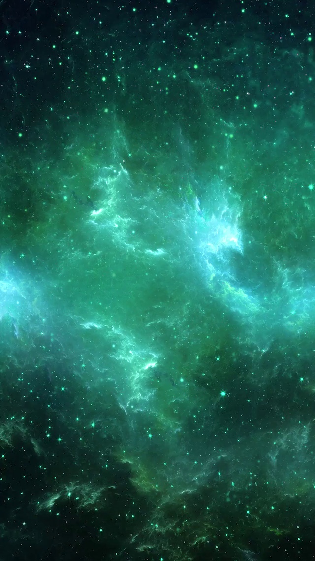 4k绿色星云