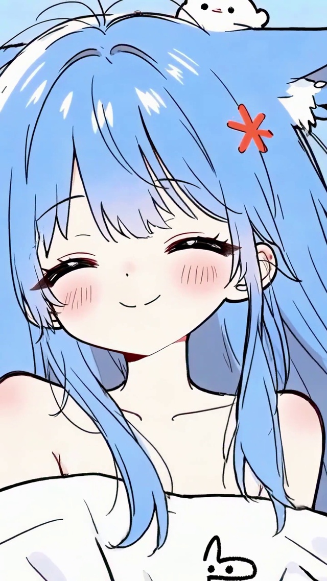 猫耳蓝发小萝莉