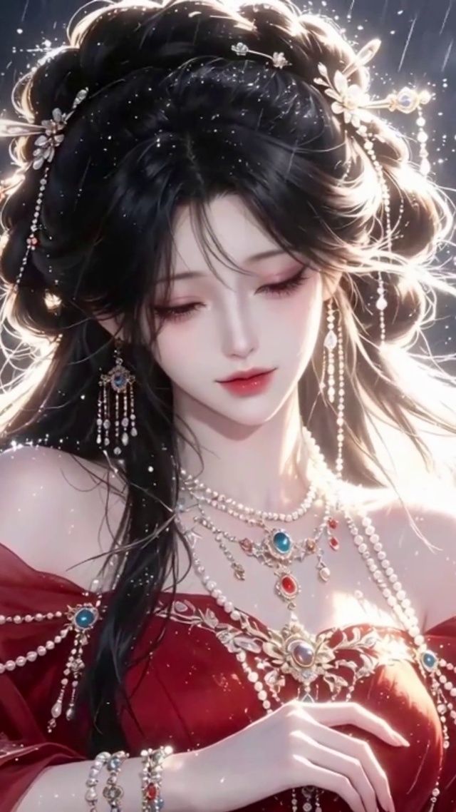 梦幻红衣古风少女