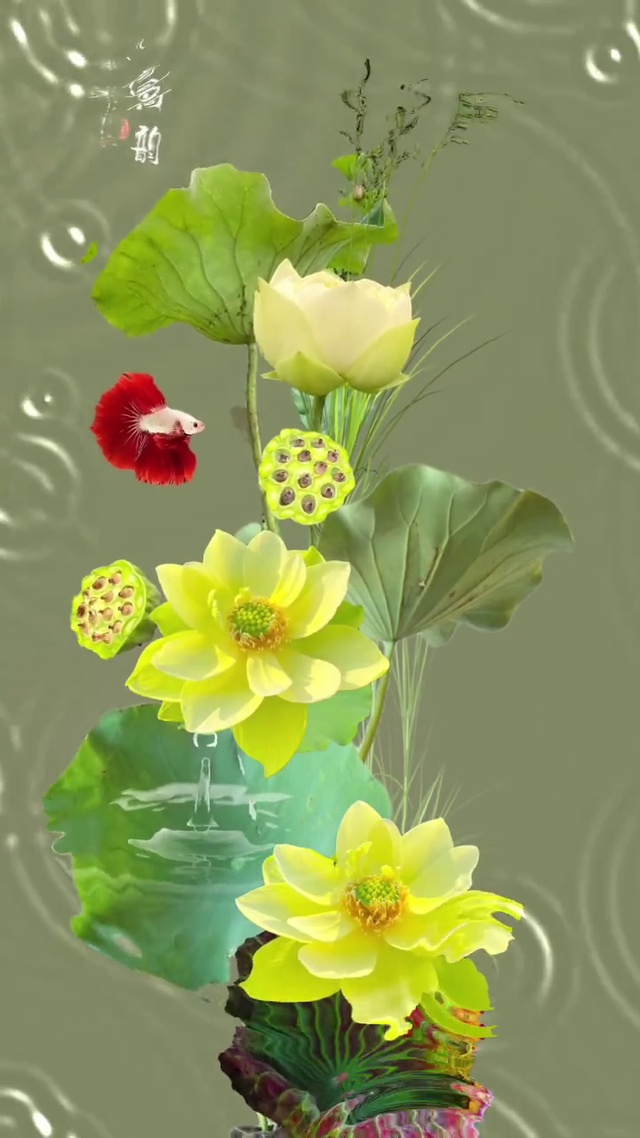 水滴治愈荷花壁纸
