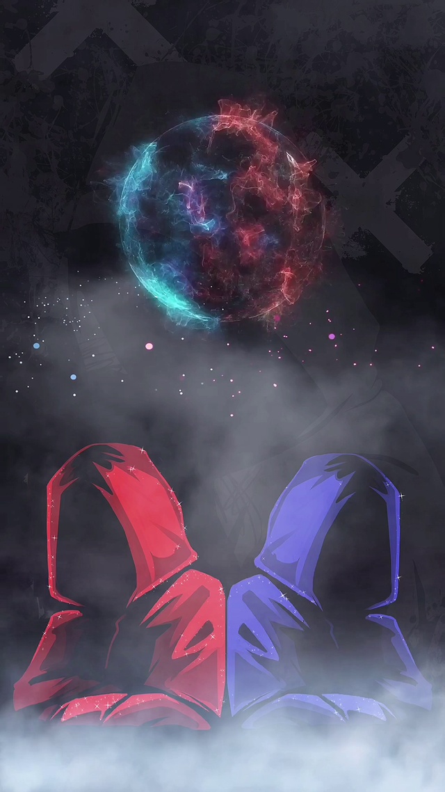 科幻红衣人 蓝衣人