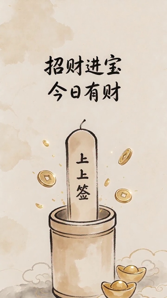 招财进宝上上签手机壁纸