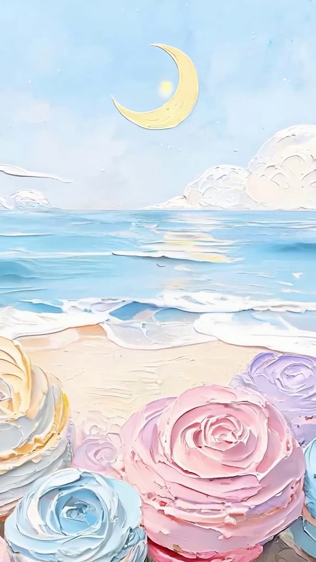 油画海景