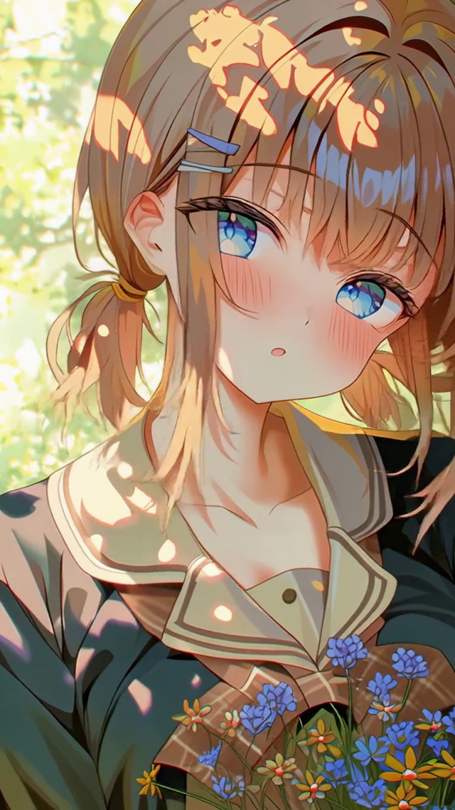 阳光里的窗边少女