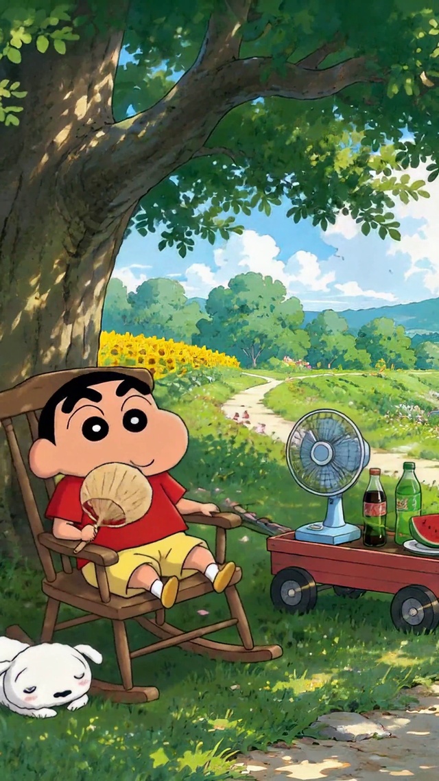 蜡笔小新的夏日悠闲时光