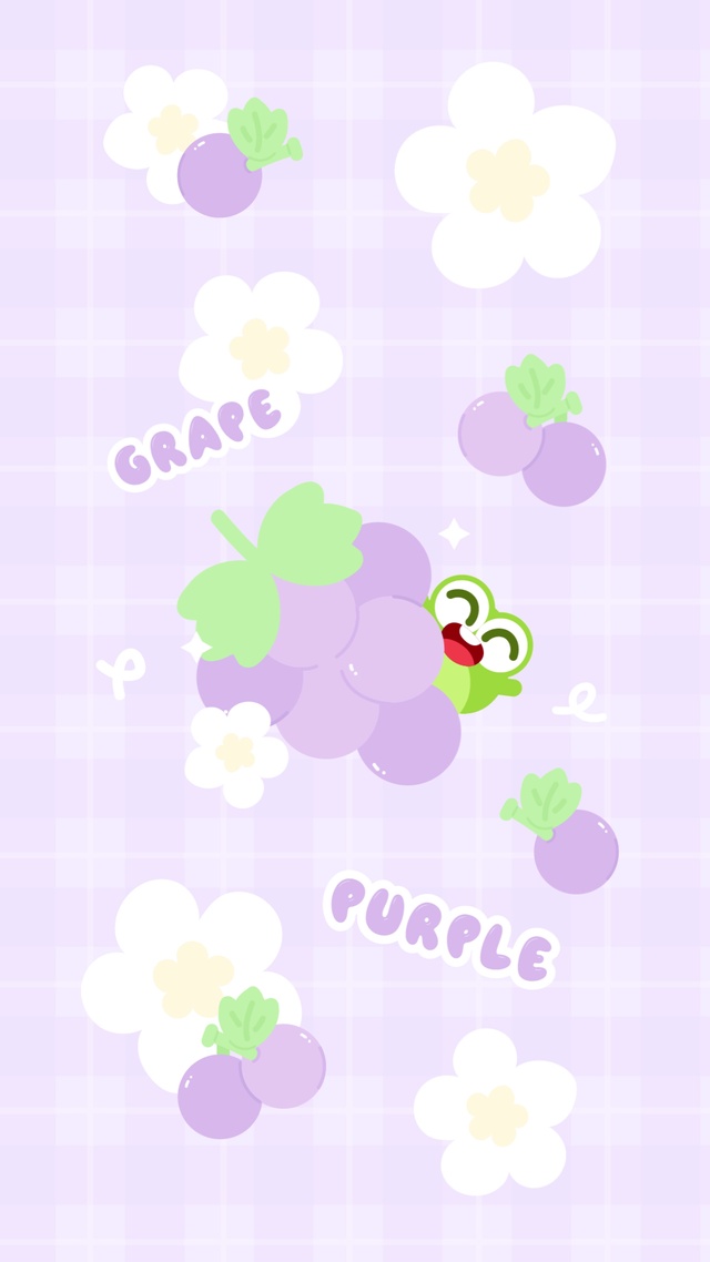 紫色清新葡萄啵啵