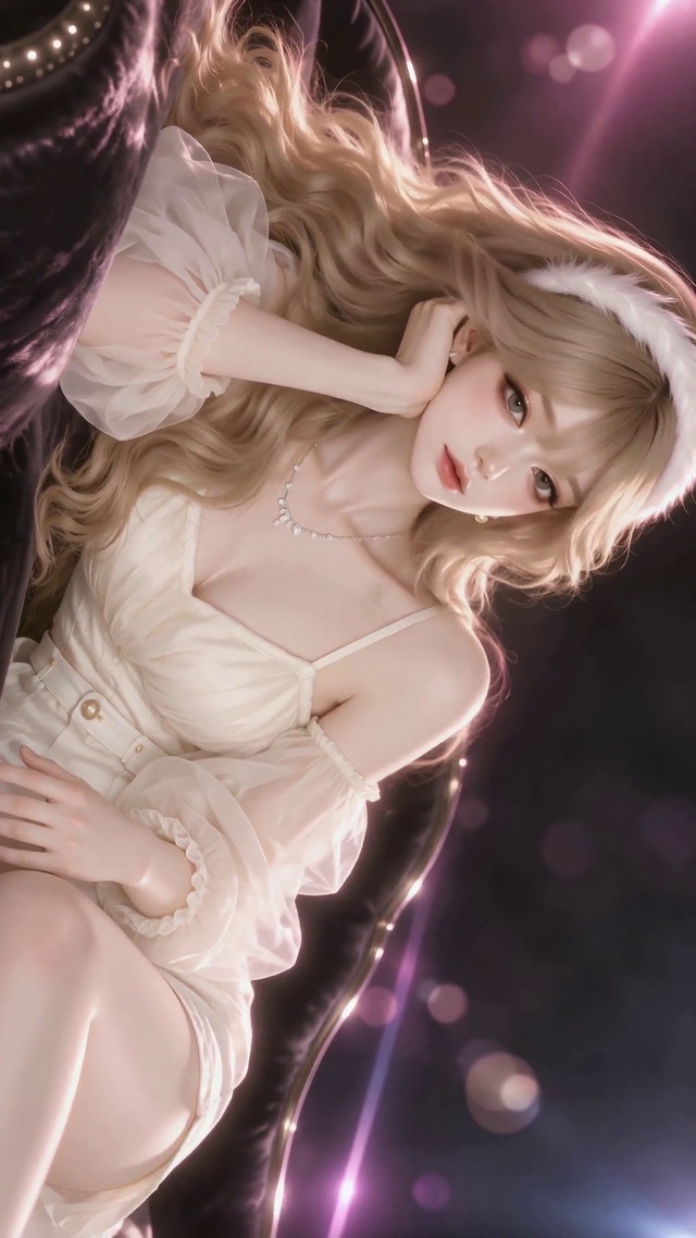 霓虹慵懒美少女