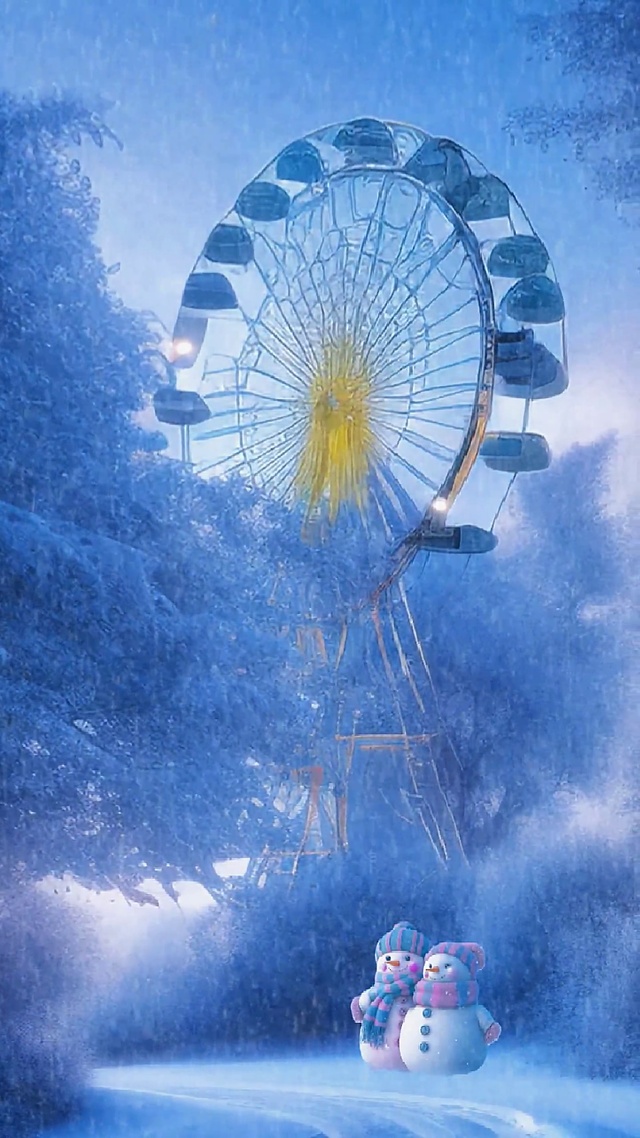 雪中的我们