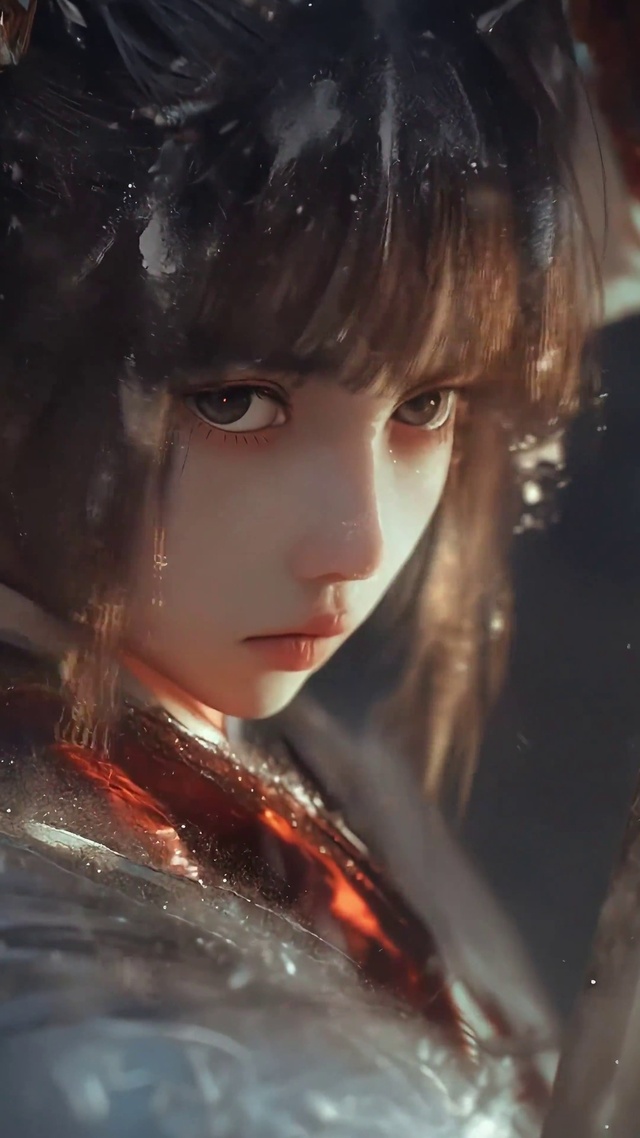 冬日国风剑侠少女