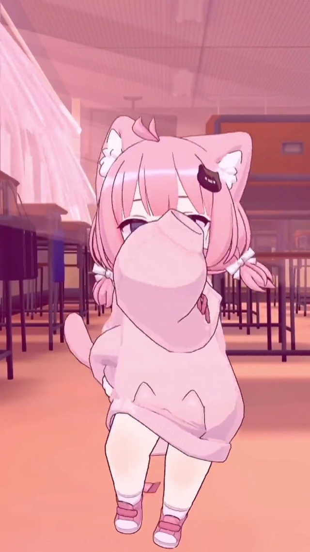 和可爱的猫妹妹一起跳舞