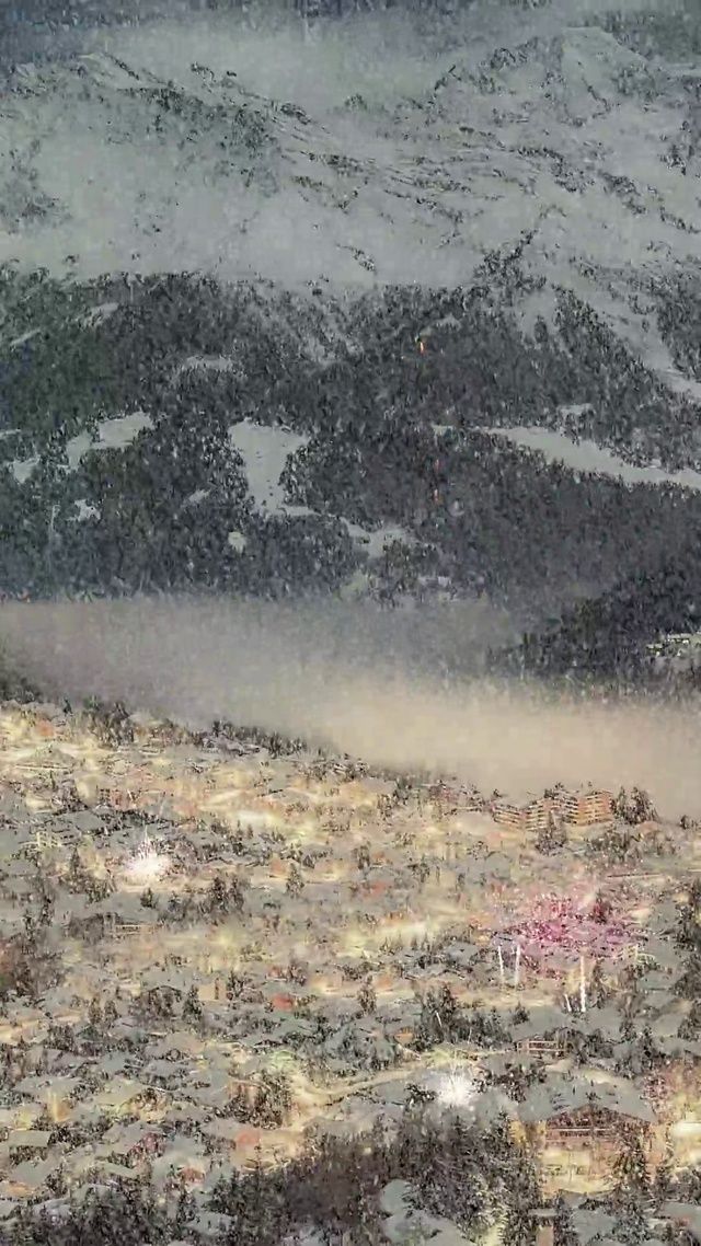 治愈唯美烟花雪景