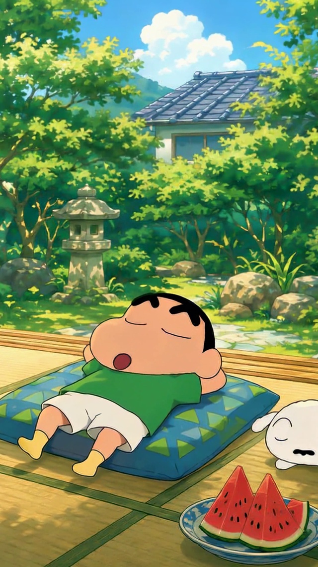 蜡笔小新夏日慵懒午后