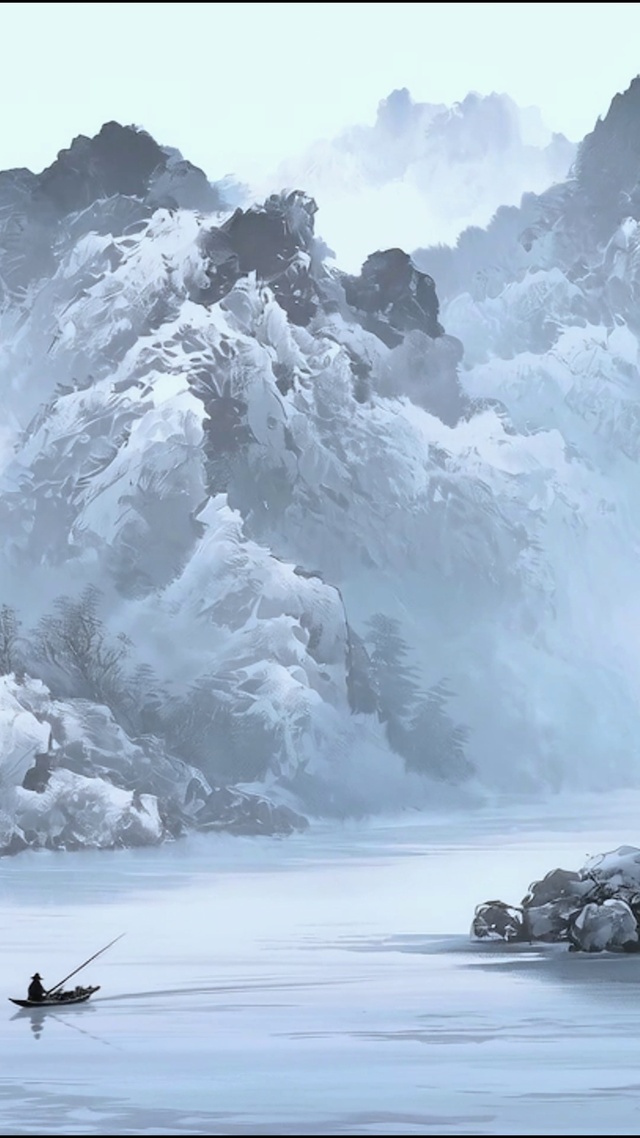 水墨山水中国画