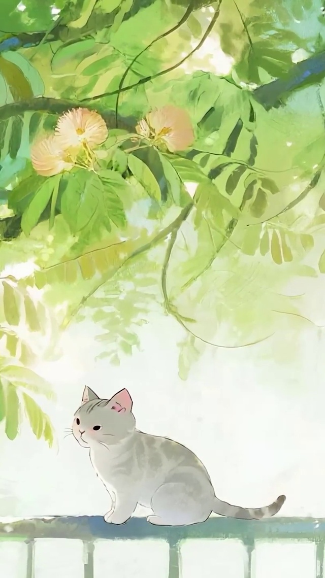 望着树猫咪