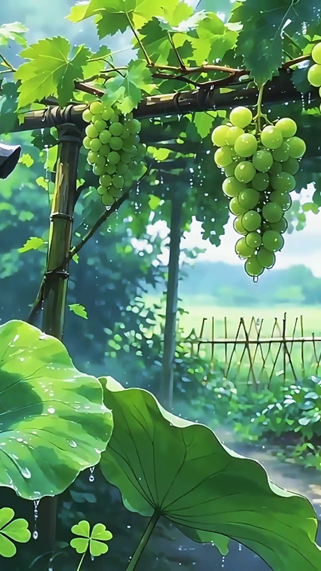 雨落葡萄架