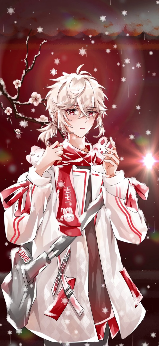 新年喜乐 雪落枫叶