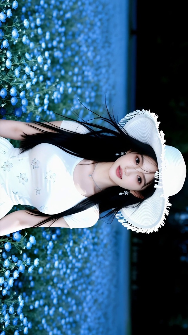 花丛美女