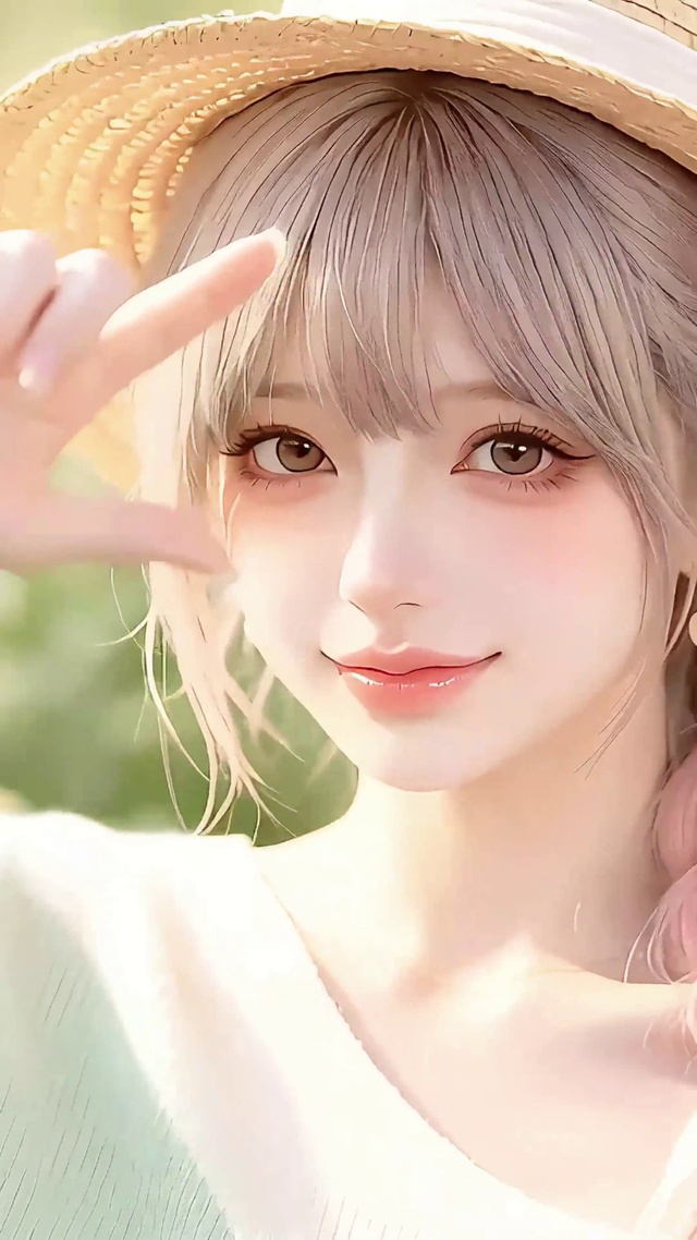 治愈森系麻花辫少女