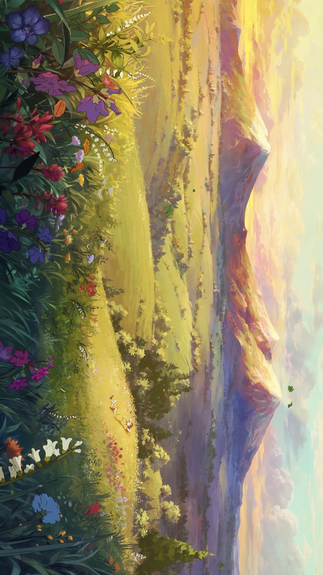 绿色草原花海