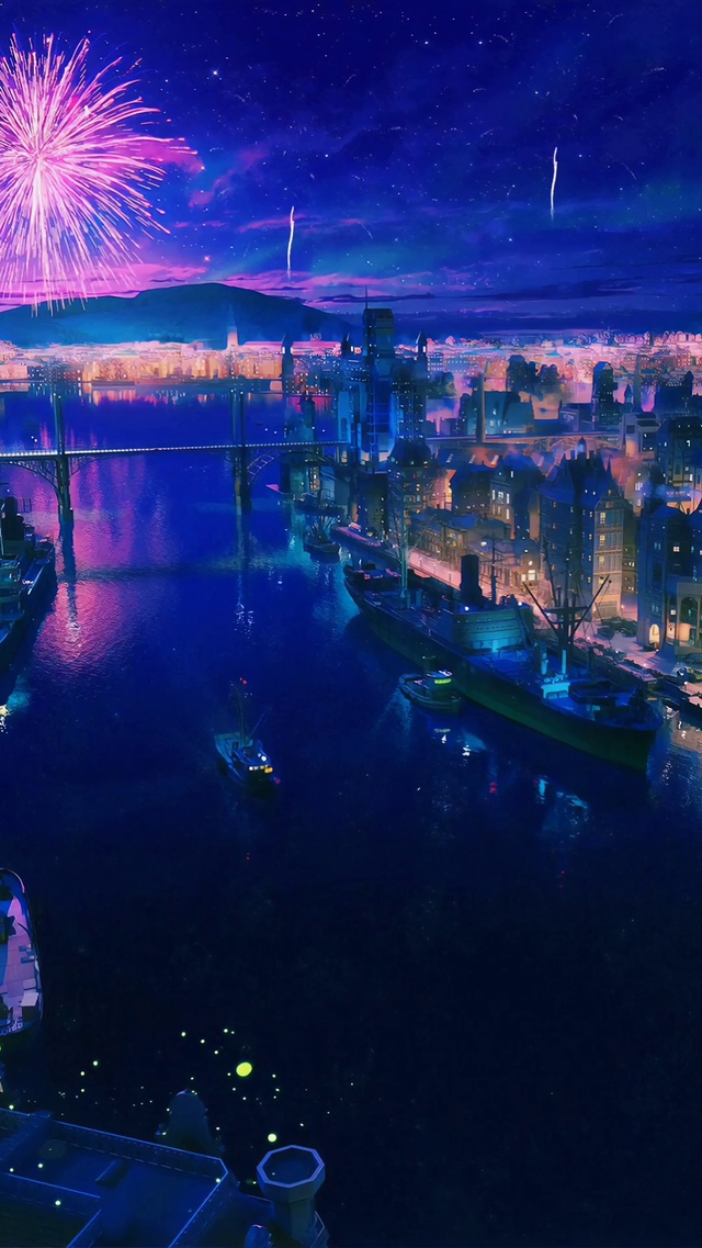 4K唯美烟花巷口