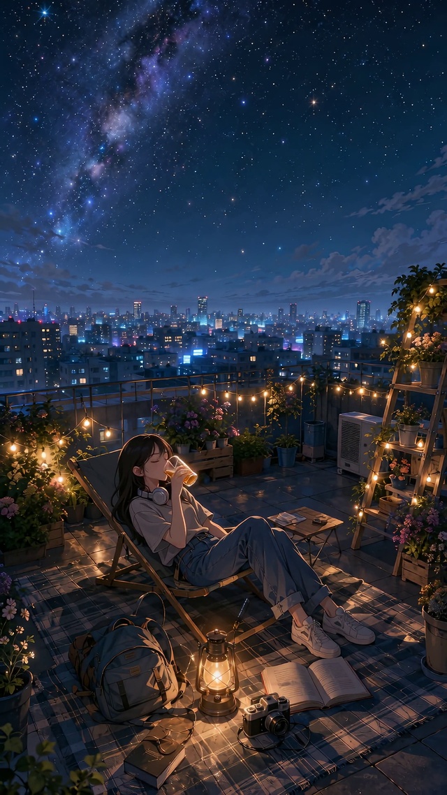 夏夜天台