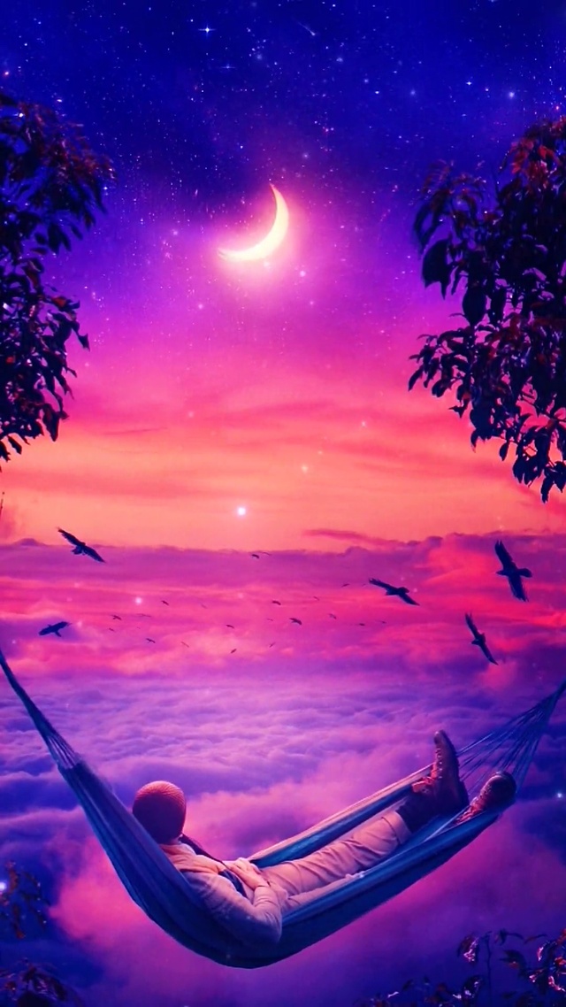 星空月下
