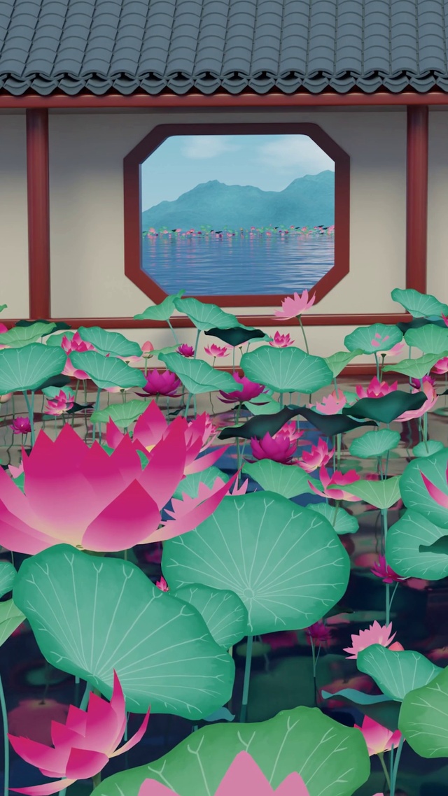 清波泛舟，荷香满湖