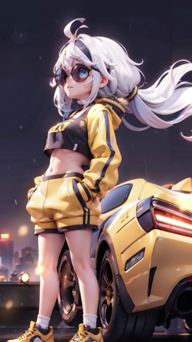 小女孩汽车