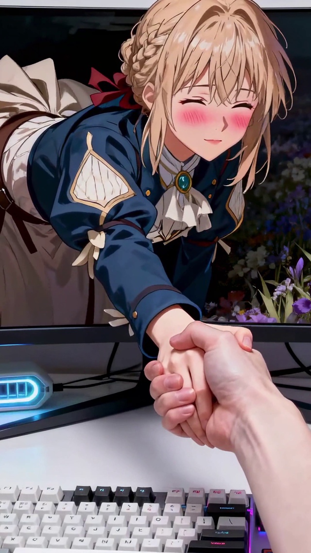 破壁牵手二次元花田美少女