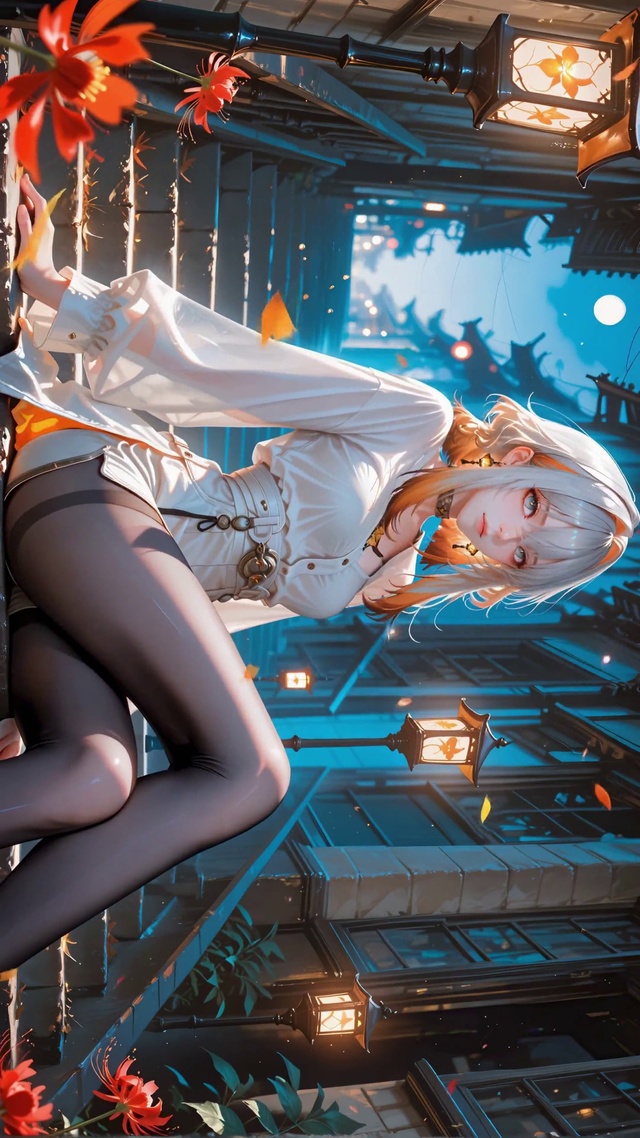 街巷白衣少女嘉贝莉娜
