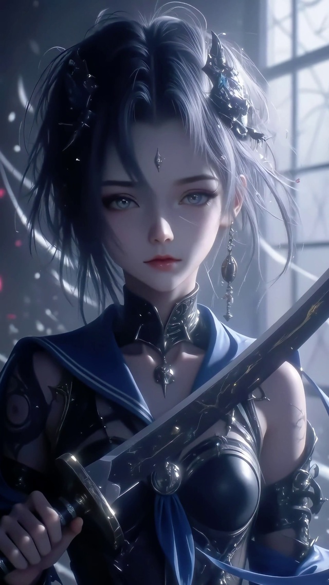 持剑美女