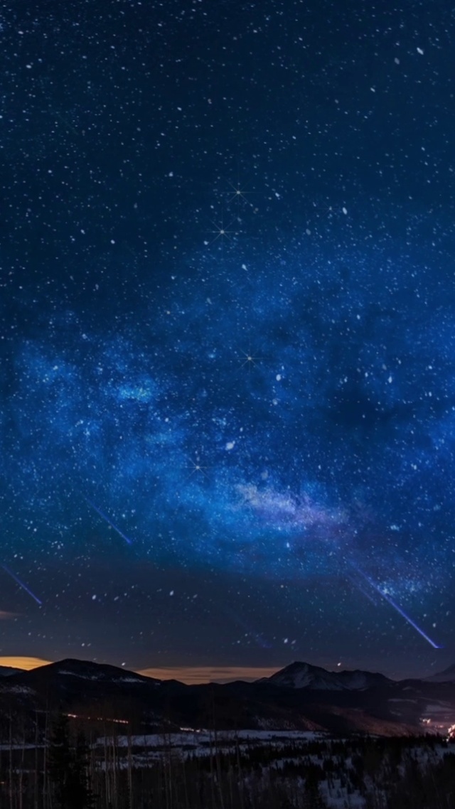 繁星闪烁，万家灯火