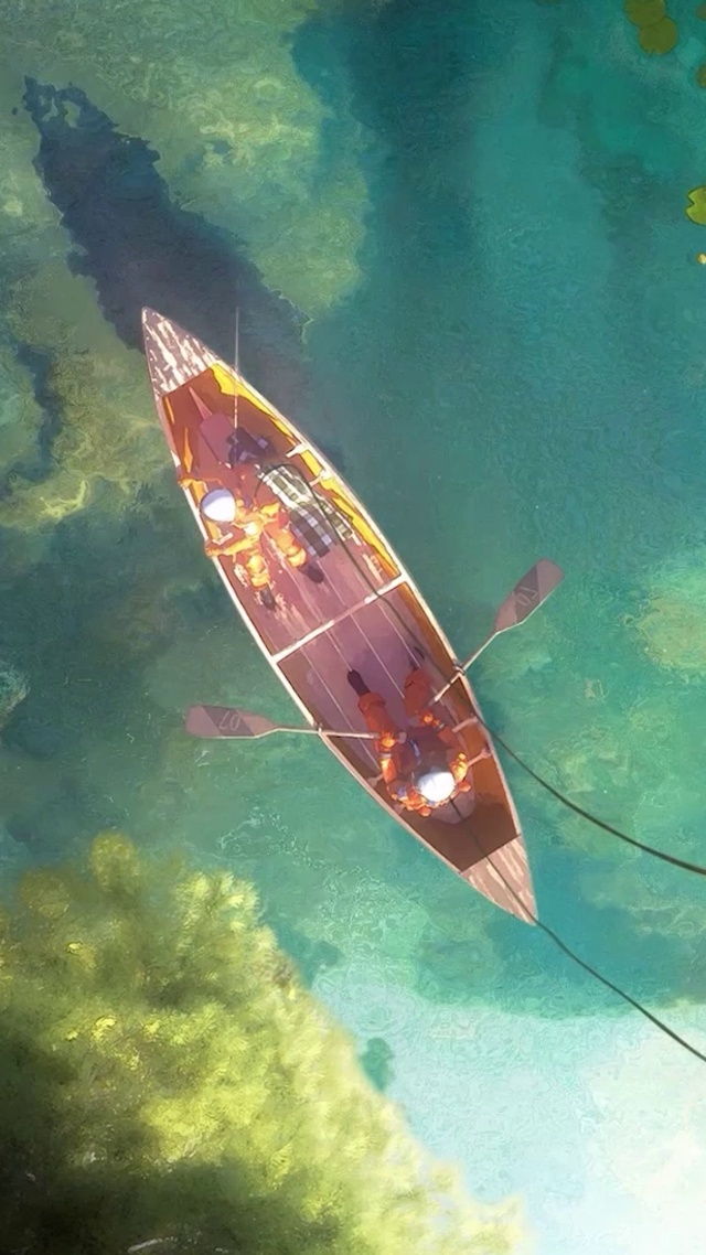 惬意唯美湖面泛舟