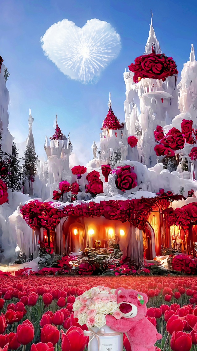 爱心玫瑰城堡
