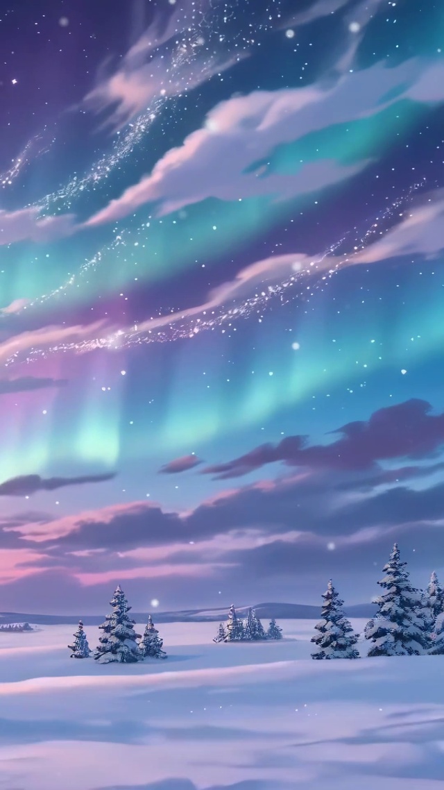 雪原极光