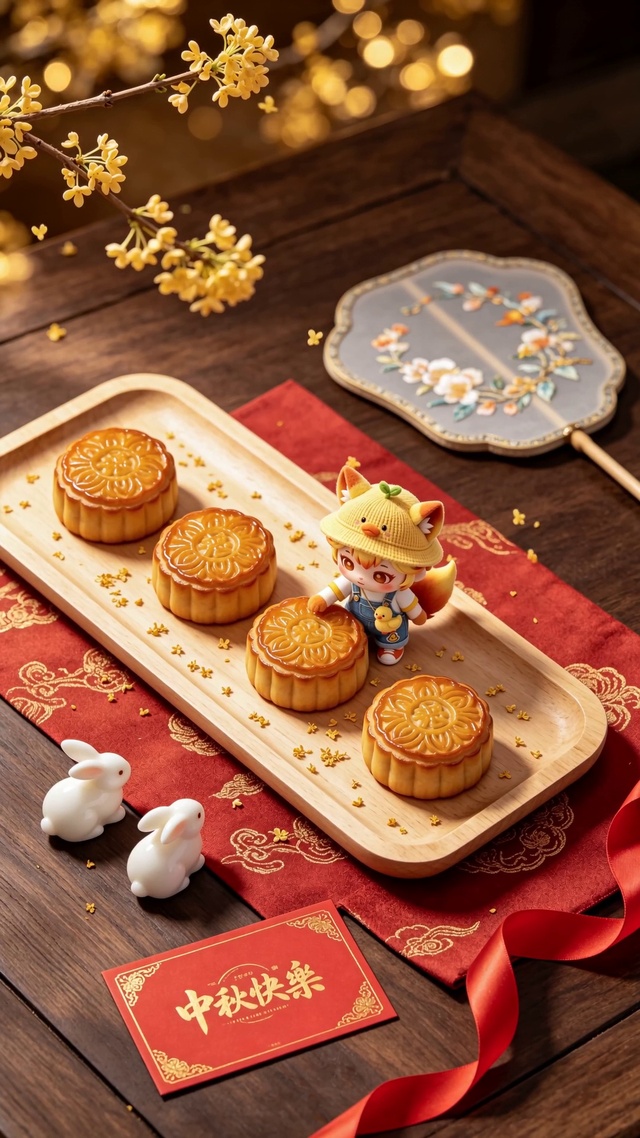 中秋节吃月饼声声影影