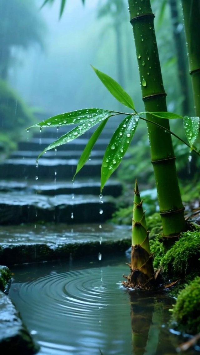 竹林听雨